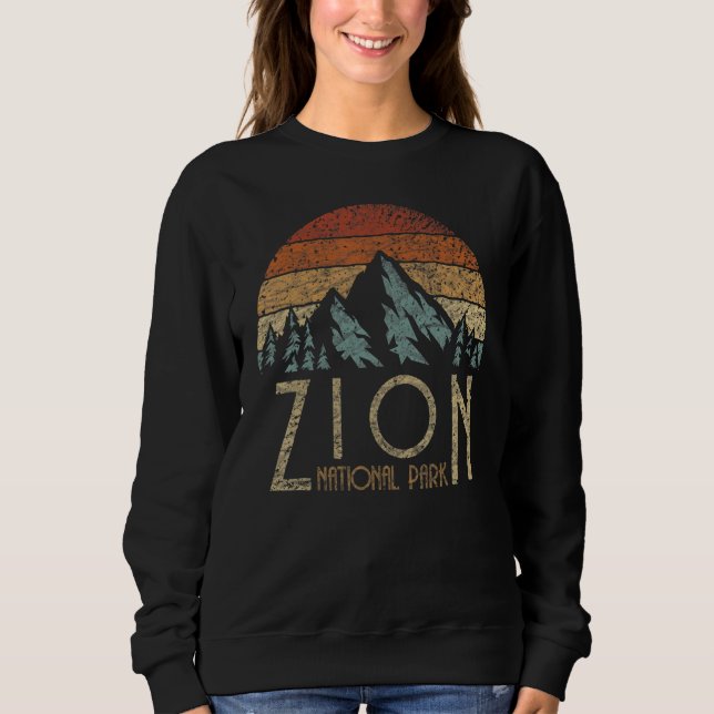 Zion Utah Beehive State National Parks Mighty 5 Re Sweatshirt (Front)