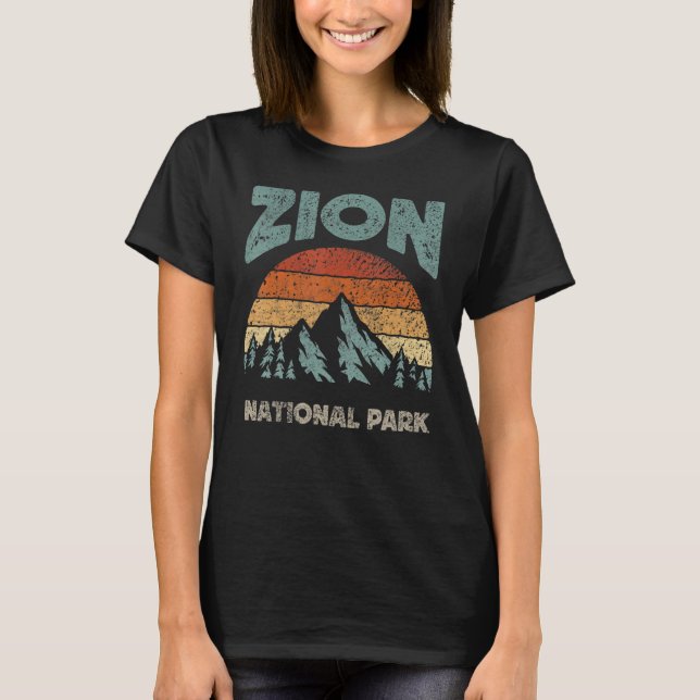 Zion Utah Beehive State National Parks Mighty 5 Re T-Shirt (Front)