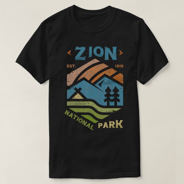 Zion Utah Beehive State National Parks Mighty 5  T-Shirt (Design Front)