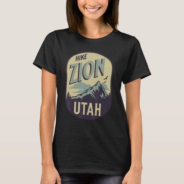 Zion Utah Hike Mountain Outdoors T-Shirt (Front)
