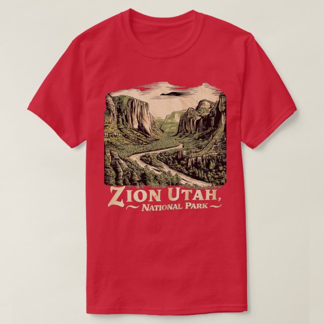 Zion Utah National Park 1 T-Shirt (Design Front)