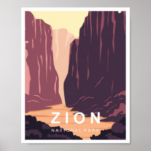 Zion Utah National Park Poster