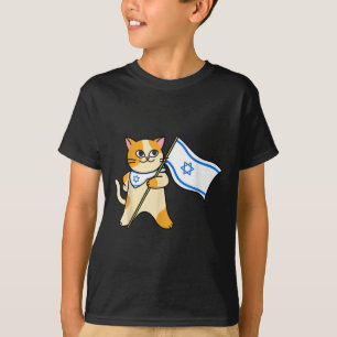 Zionist Cat Israeli Flag Pro-israel Jewish T-Shirt