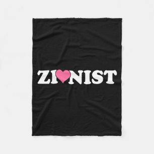 Zionist Funny Valentine Day Retro Love Meme Family Fleece Blanket