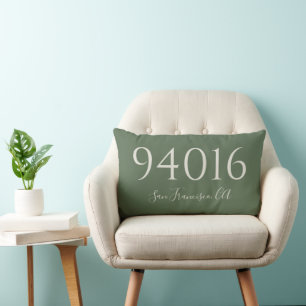 Zip Code and Town Welcome  Lumbar Cushion