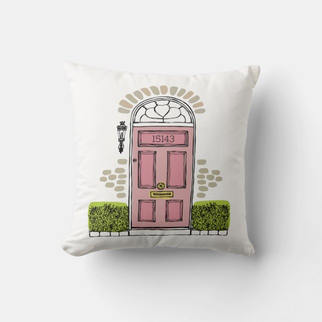 ZIP CODE Front Door New Home Realtor Moving Gift Cushion (Front)