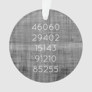 Zip Code Moving History New Home NAME Black Ornament