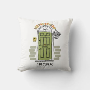 Zip Code Moving New Home Front Door Keepsake Cushion