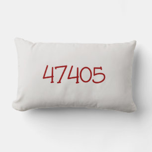 Zip Code University Crimson Cream Lumbar Cushion