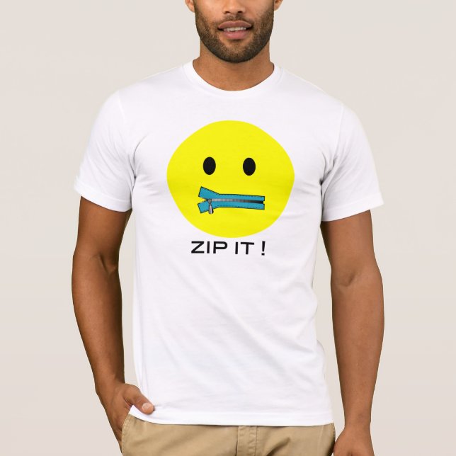 'zip it FACE T SHIRT (Front)