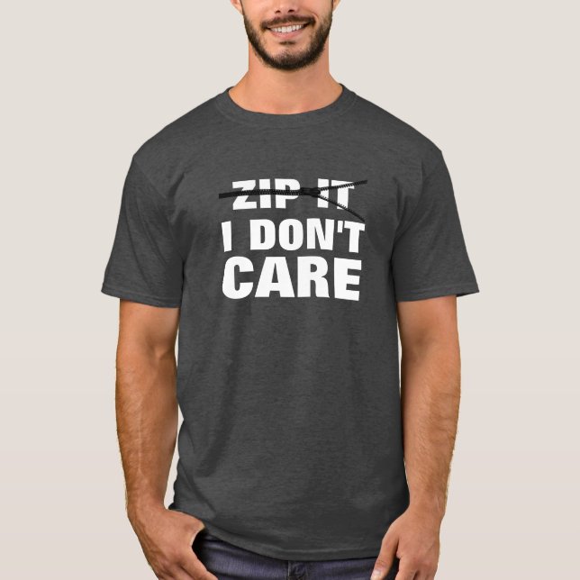 ZIP IT  Men's Basic Dark T-Shirt (Front)