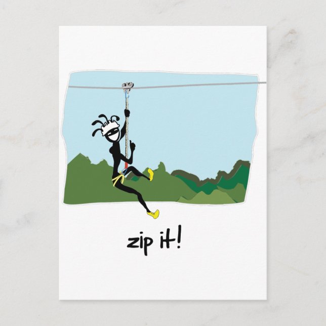 "Zip It!" Postcard (Front)
