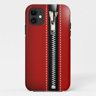 Zip It Up - Trompe L'Oeil red Case-Mate iPhone Case