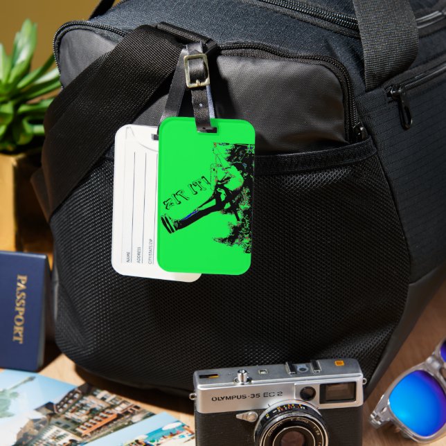  Zip IT! - Zipline Rider Luggage Tag (Front & Back)