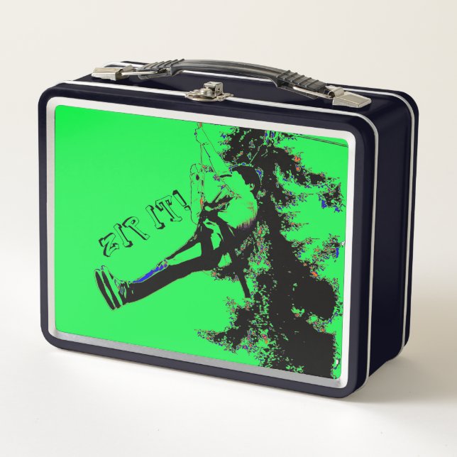 Zip IT! - Zipliner Rider Metal Lunch Box (Front)