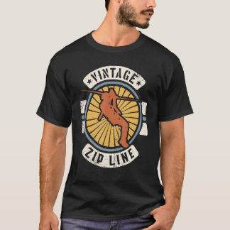 Zip Line Vintage Classic Retro 60s 70s Sports T-Shirt