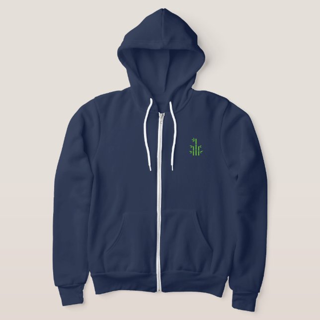 Zip up(Navy Vivid) Hoodie (Laydown)