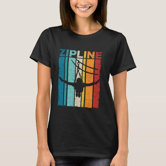 Zipline Enthusiast Ziplining T-Shirt (Front)