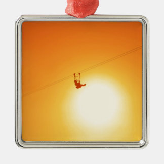 zipline metal tree decoration