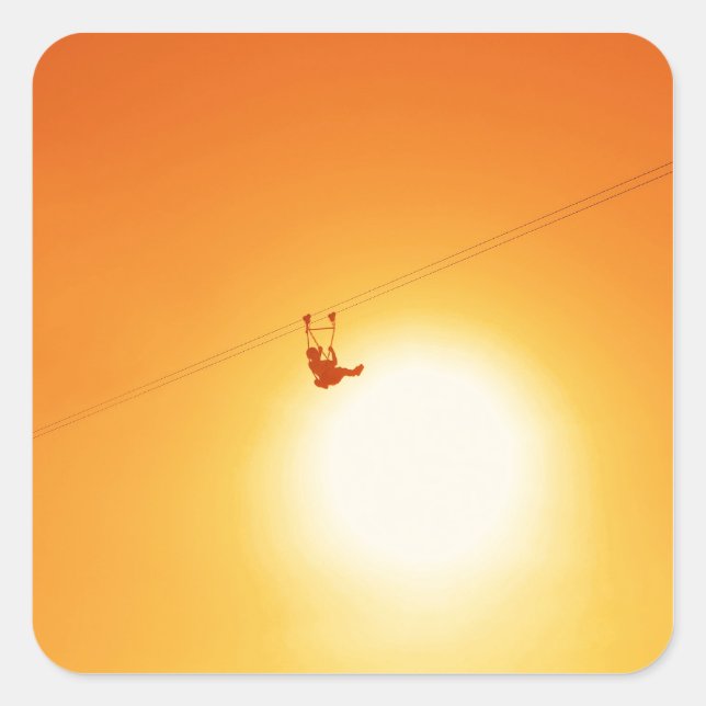 zipline square sticker (Front)