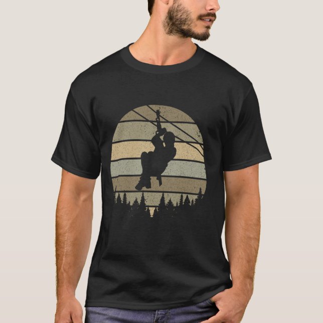 Zipline Ziplining  1 T-Shirt (Front)