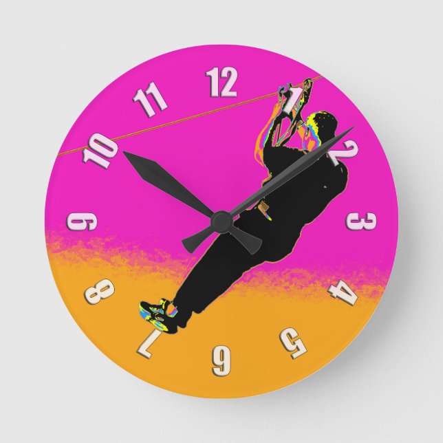 Zipliner! - Ziplining Pro Round Clock (Front)