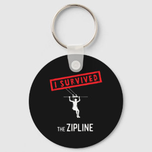 Ziplining I Survived The Zipline Climbing Camping  Key Ring