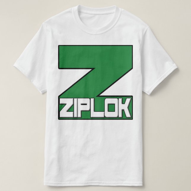 Ziplok Green T T-Shirt (Design Front)