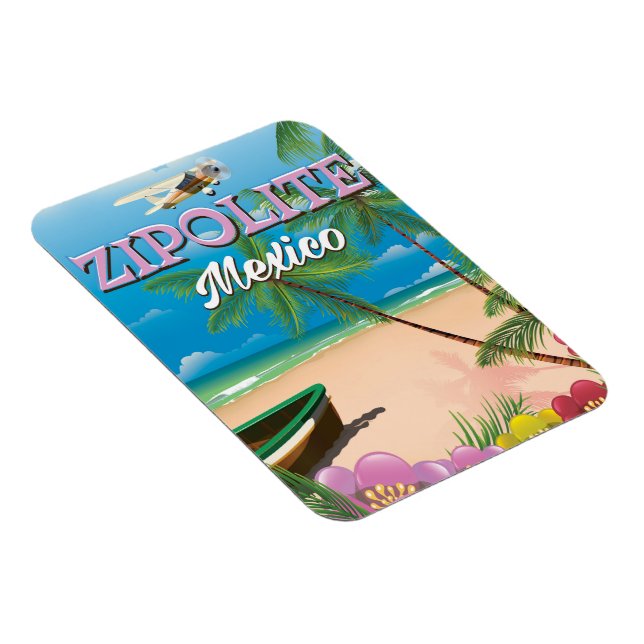 Zipolite Mexico Beach poster Magnet (Right Side)