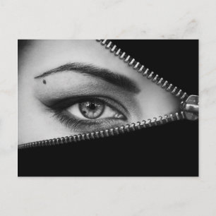 Zipped Eye Postcard