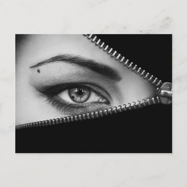 Zipped Eye Postcard (Front)