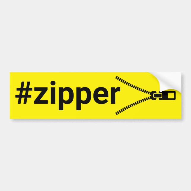 #Zipper Bumper Sticker (Front)