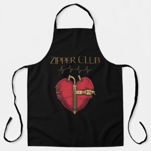 ZIPPER CLUB, heart transplant, open heart surgery Apron