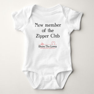 Zipper club infant baby bodysuit