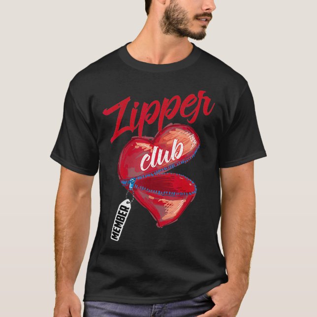 Zipper Club Member Shirt  Cool Congenital Heart De (Front)