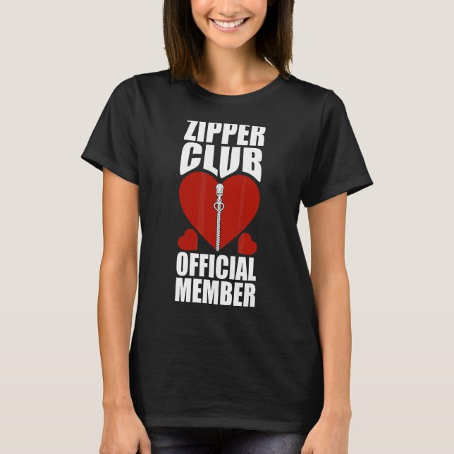 Zipper Club Open Heart Surgery Recovery Survivor M T-Shirt (Front)