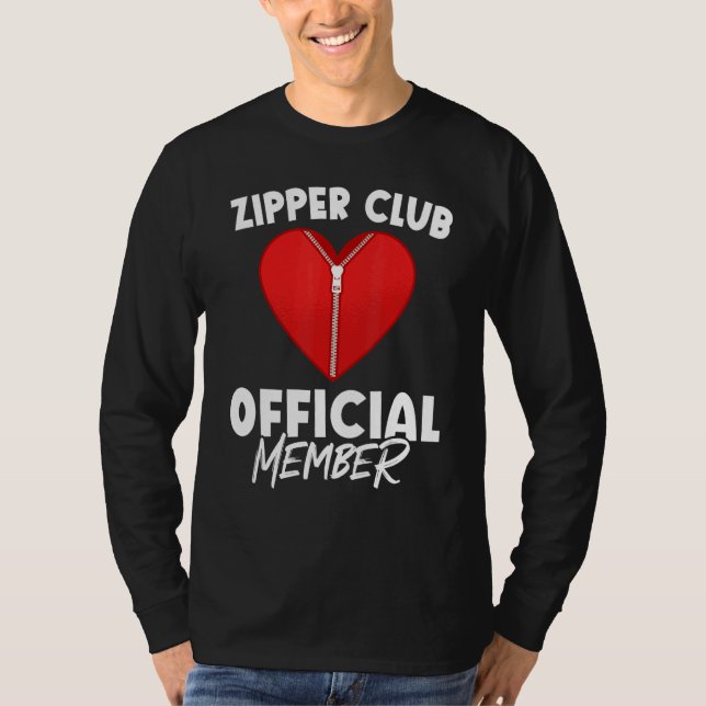 Zipper Club Open Heart Surgery Recovery T-Shirt (Front)