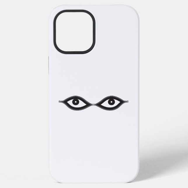 Zipper Eyes iPhone Case (Back)