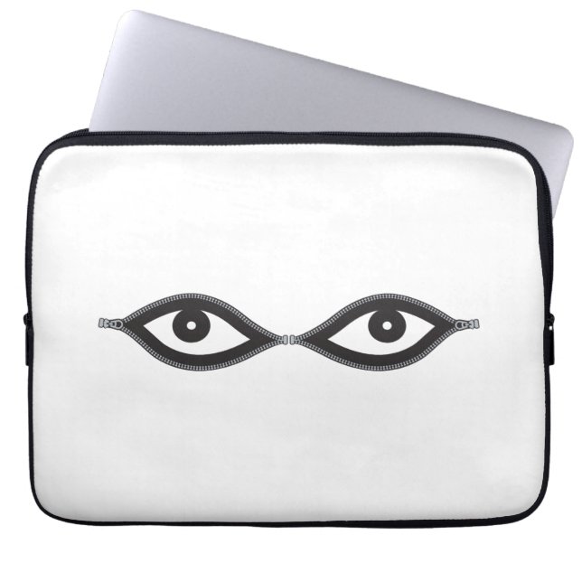 Zipper Eyes Laptop Sleeve (Front)