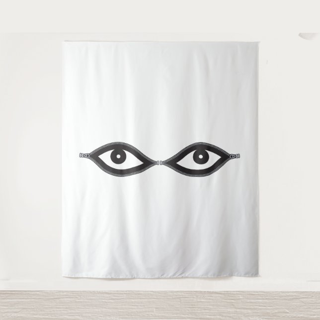 Zipper Eyes Tapestry (Front)
