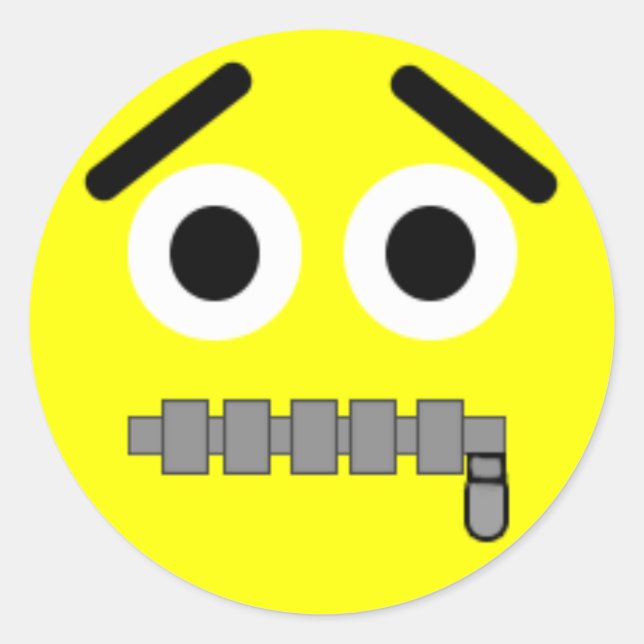 Zipper Face Sticker (Front)