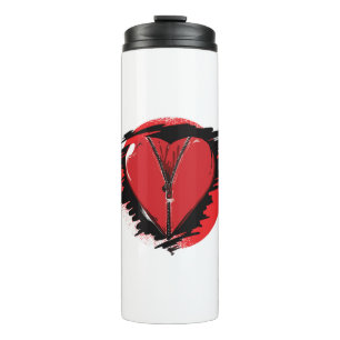 Zipper Heart Thermal Tumbler