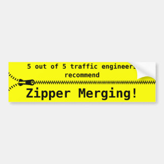 Zipper Merge Bumper Sticker