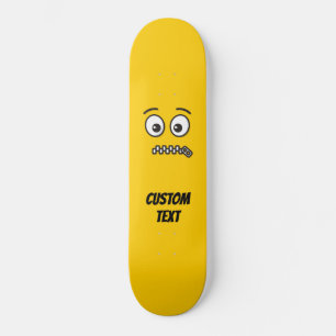 Zipper-Mouth Face Skateboard