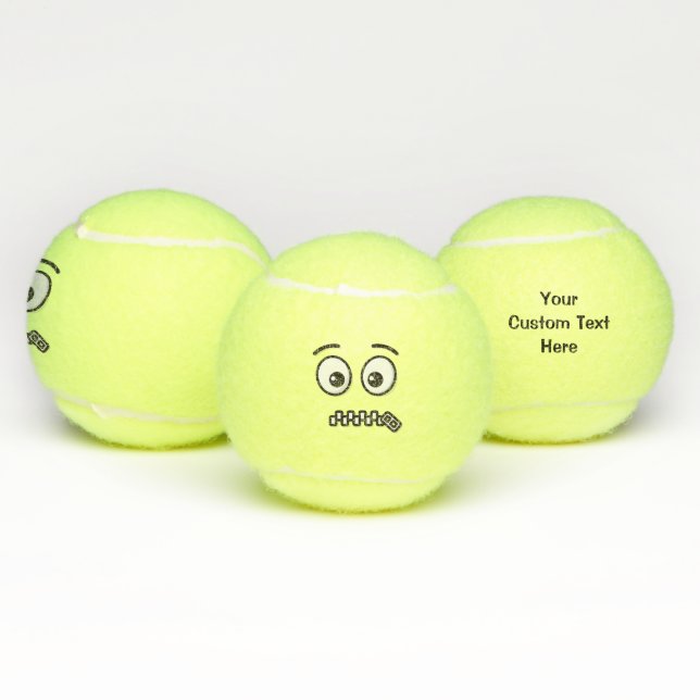 Zipper-Mouth Face Tennis Balls (Multi)