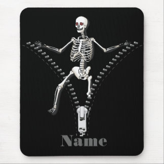 Zipper Skeleton Mouse Pad