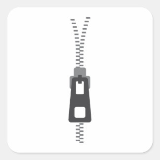 Zipper Square Sticker