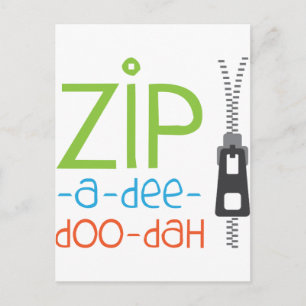 Zipper Zip Postcard