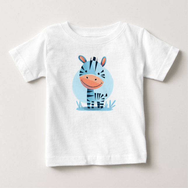Zippity the Zebra – Cute Safari Baby Bodysuit (Front)