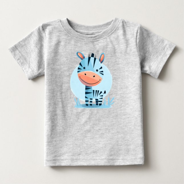 Zippity the Zebra – Cute Safari Baby Bodysuit (Front)